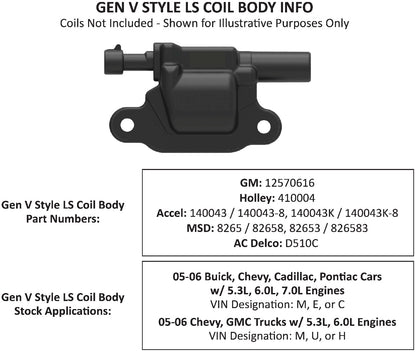 LS PONTIAC STYLE VALVE COVERS,2 PC,BLACK