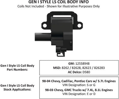 LS PONTIAC STYLE VALVE COVERS,2 PC,BLACK