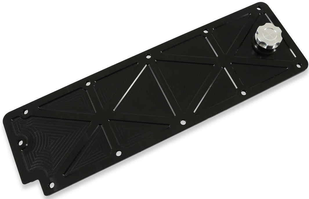 VALLEY COVER,LS2/3/7 & LSX,11 BOLT,W/OIL FILL CAP,TRUSSED,BLACK