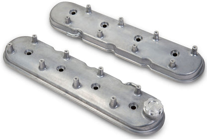 VALVE COVERS,ALUM,LS,STD HEIGHT,COIL MOUNT POSTS,NATURAL CAST
