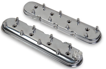 VALVE COVERS,ALUM,LS,STD HEIGHT,COIL MOUNT POSTS,POLISHED