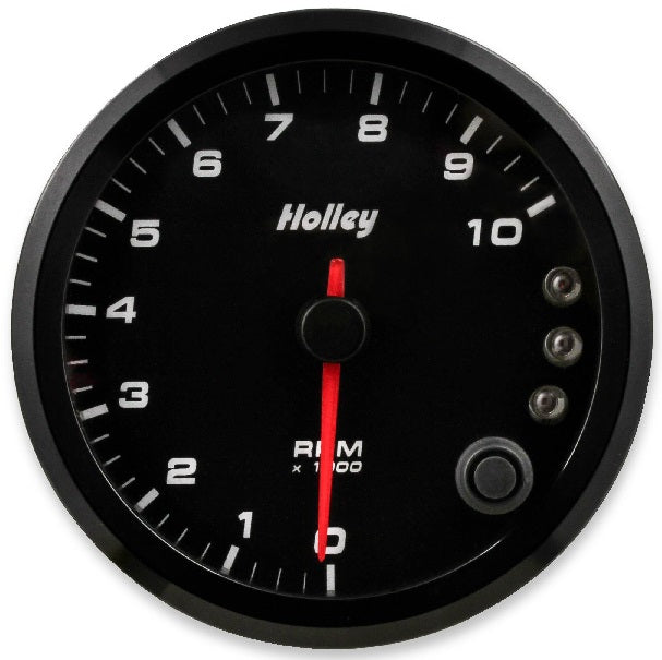 TACHOMETER,INTERNAL SHIFT LIGHT,3 3/8,BLACK,10,000 RPM