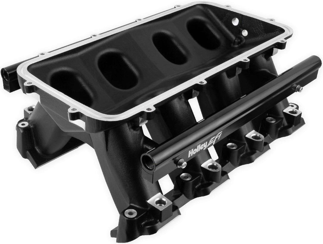HI-RAM LOWER MANIFOLD,EFI BASE,RAILS,GM LS7,BLACK