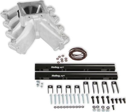 INTAKE MANIFOLD,LS1/2/6,SINGLE-PLANE,4500,SPLIT,W/FUEL RAILS,SATIN