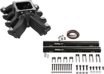 INTAKE MANIFOLD,LS1/2/6,SINGLE-PLANE,4500,SPLIT,W/FUEL RAILS,BLACK