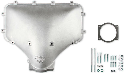 LID,CAST HI RAM SIDE ENTRY,SILVER,FORD 302-351W WITH GM 105MM THROTTLE