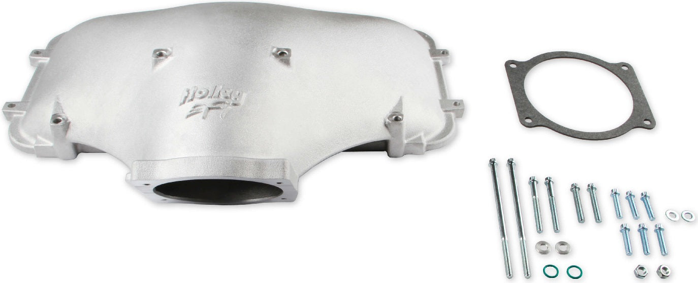 LID,CAST HI RAM SIDE ENTRY,SILVER,FORD 302-351W WITH GM 105MM THROTTLE
