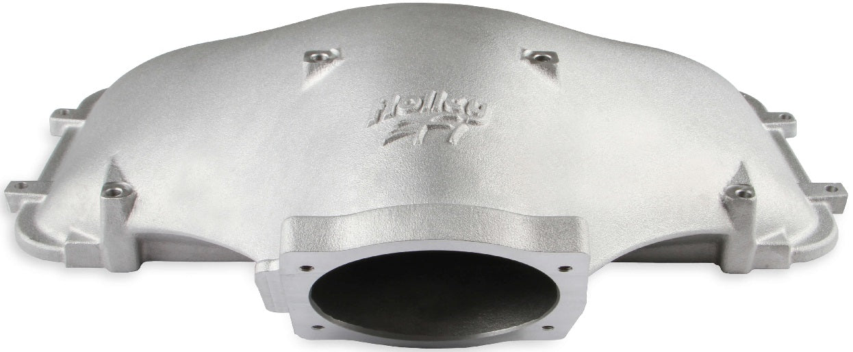 LID,CAST HI RAM SIDE ENTRY,SILVER,FORD 302-351W WITH GM 105MM THROTTLE