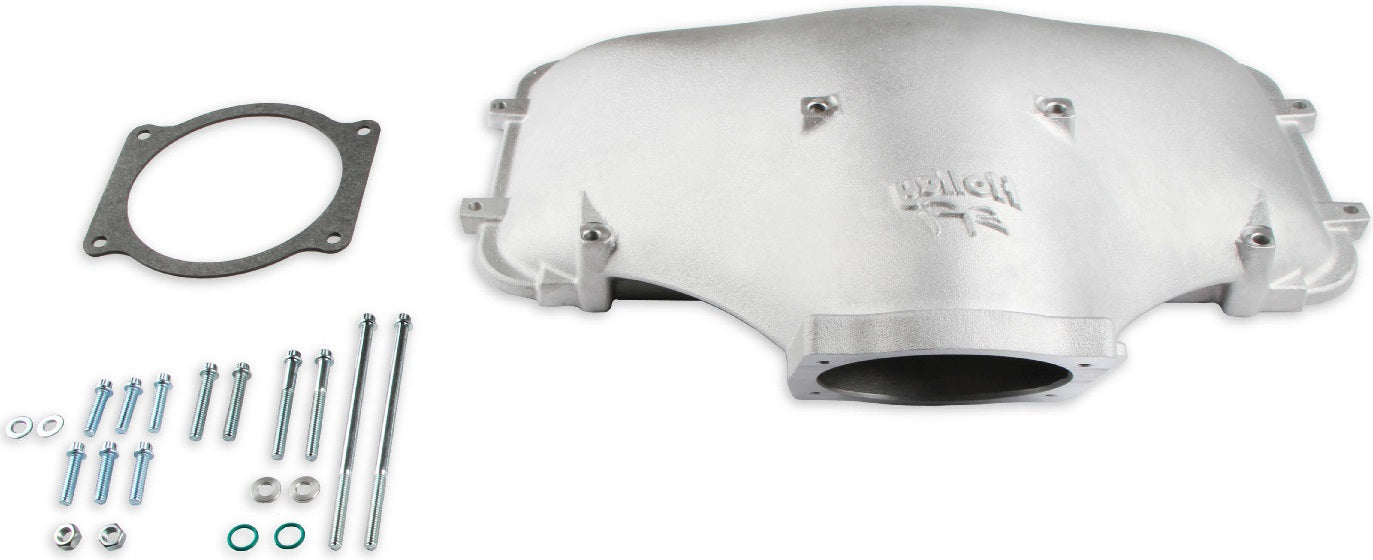 LID,CAST HI RAM SIDE ENTRY,SILVER,FORD 302-351W WITH GM 95MM THROTTLE