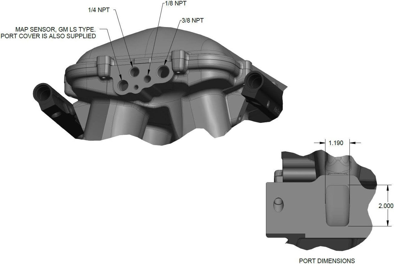 INTAKE MANIFOLD KIT,302W,HI-RAM,95MM,SIDE MOUNT,SATIN