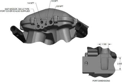 INTAKE MANIFOLD KIT,351W,HI-RAM,105MM,SIDE MOUNT