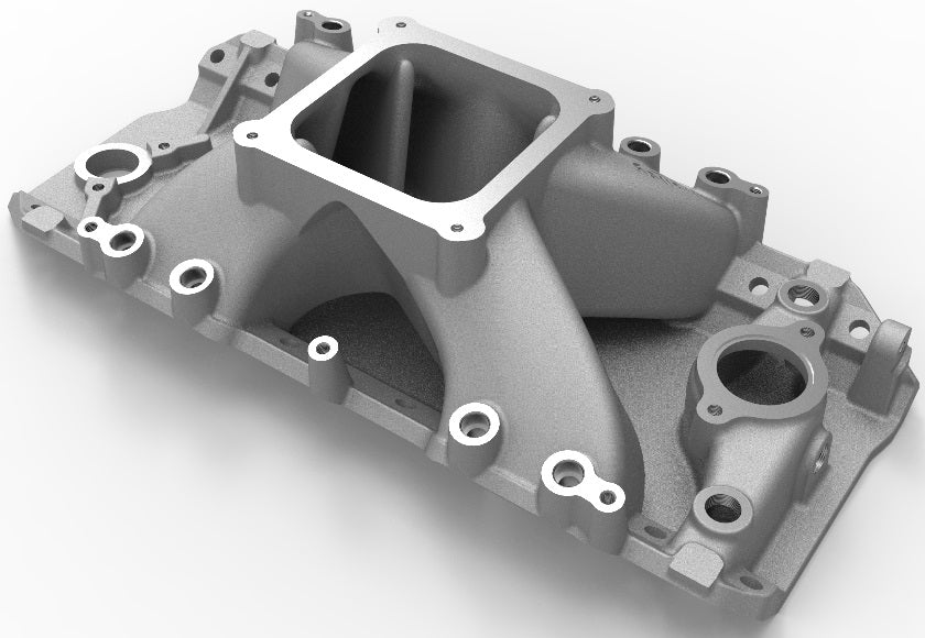 INTAKE MANIFOLD,BBC,RECTANGLE,SINGLE-PLANE,4500,FR,SATIN
