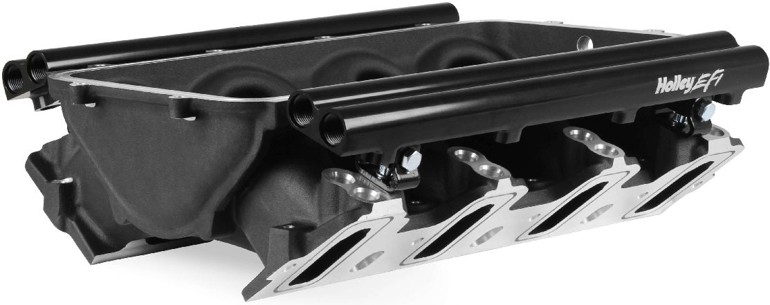 MANIFOLD BASE & RAILS,LS1/2/6,TF,DUAL FUEL INJECTOR,BLACK
