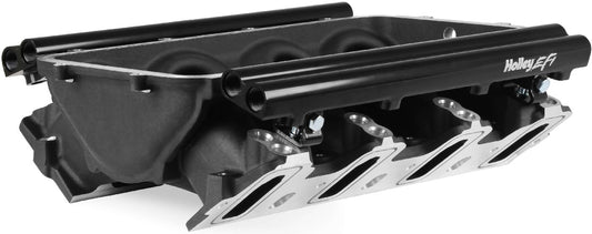 MANIFOLD BASE & RAILS,LS1/2/6,TF,DUAL FUEL INJECTOR,BLACK