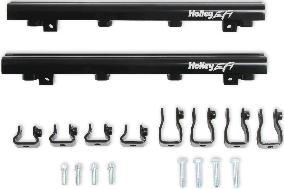 MANIFOLD BASE & RAILS,LS1/2/6,TF,DUAL FUEL INJECTOR,BLACK