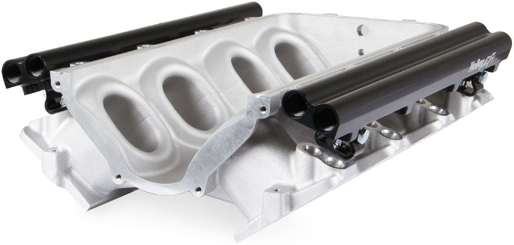 MANIFOLD BASE & RAILS,LS1/2/6,FF,DUAL FUEL INJECTOR,SATIN