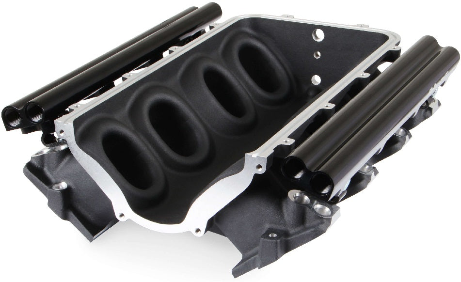 MANIFOLD BASE & RAILS,LS1/2/6,FF,DUAL FUEL INJECTOR,BLACK
