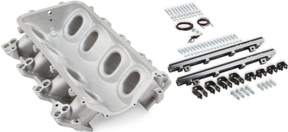 MANIFOLD BASE & RAILS,LS1/2/6,FF,DUAL FUEL INJECTOR,SATIN