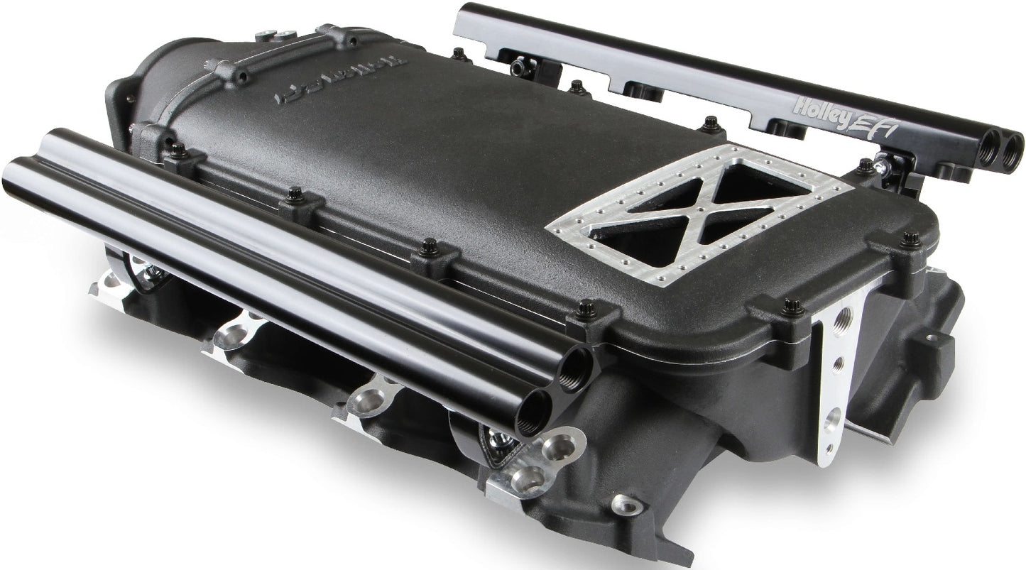 INTAKE MANIFOLD KIT,LS1/2/6,DUAL INJ, LO-RAM,BURST FLANGE,BLACK