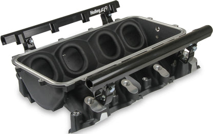 MANIFOLD BASE,RAILS,LS3,LO-RAM,TOP,SINGLE,BLACK