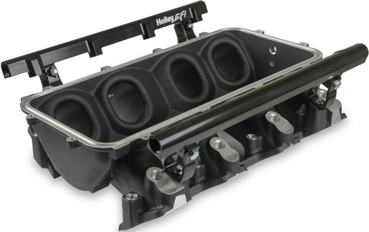 MANIFOLD BASE,RAILS,LS3,LO-RAM,TOP,SINGLE,BLACK