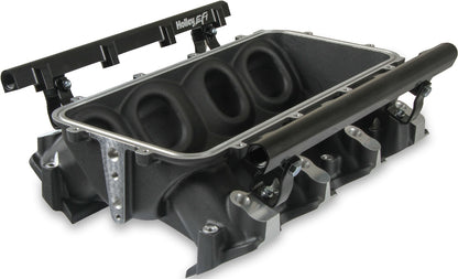 MANIFOLD BASE,RAILS,LS3,LO-RAM,TOP,SINGLE,BLACK
