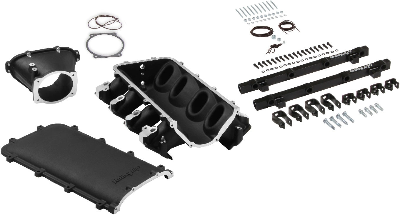 INTAKE MANIFOLD KIT,LS3,LO-RAM,FRONT FEED,BLACK