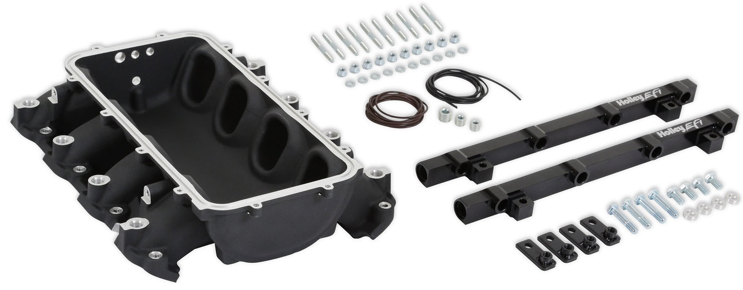 MANIFOLD BASE & RAILS,LO-RAM,GEN V LT,PORT INJ,TF,BLACK