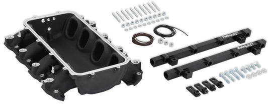 MANIFOLD BASE & RAILS,LO-RAM,GEN V LT,PORT INJ,TF,BLACK