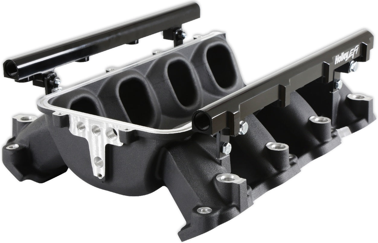 MANIFOLD BASE & RAILS,ULTRA LO-RAM,GEN V LT,PORT INJ,FF,BLACK