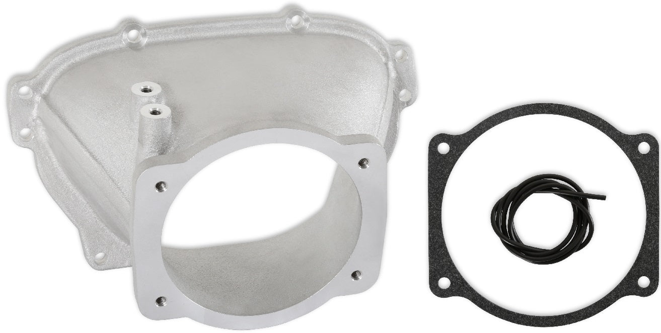 THROTTLE BODY ADAPTER,ULTRA LO-RAM,105MM,FF,SATIN
