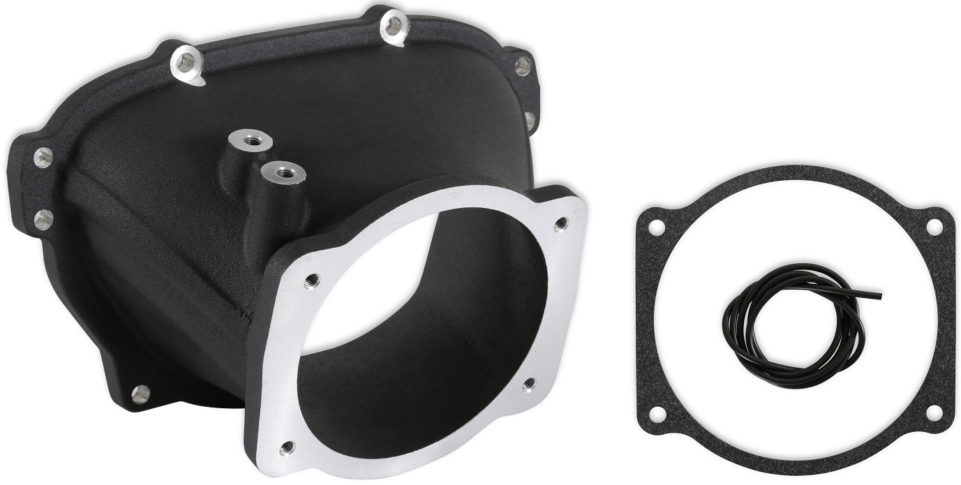THROTTLE BODY ADAPTER,ULTRA LO-RAM,105MM,FF,BLACK