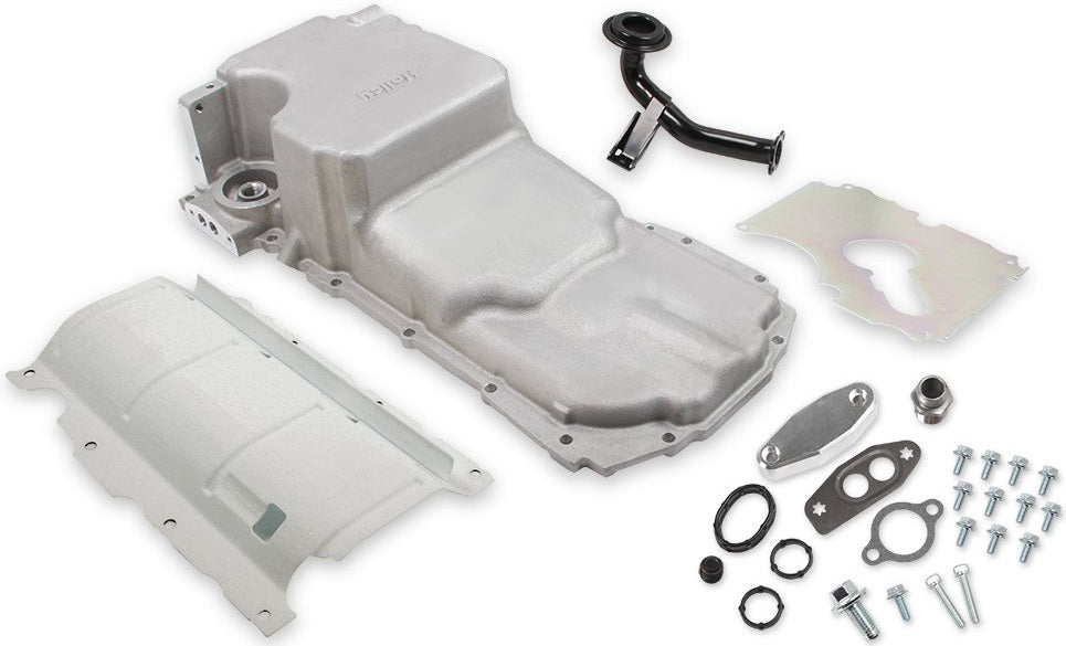 OIL PAN KIT,GM V LT RETROFIT,GM 64-92 & 73-98 C-10,W/RETURN,CAST
