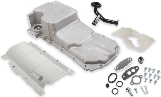 OIL PAN KIT,GM V LT RETROFIT,GM 64-92 & 73-98 C-10,W/RETURN,CAST