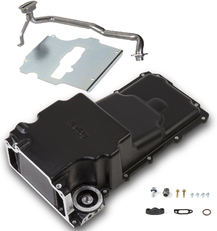OIL PAN KIT,GM LS RETROFIT,67-69 F,BLACK