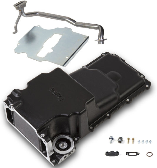 OIL PAN KIT,GM LS RETROFIT,67-69 F,BLACK