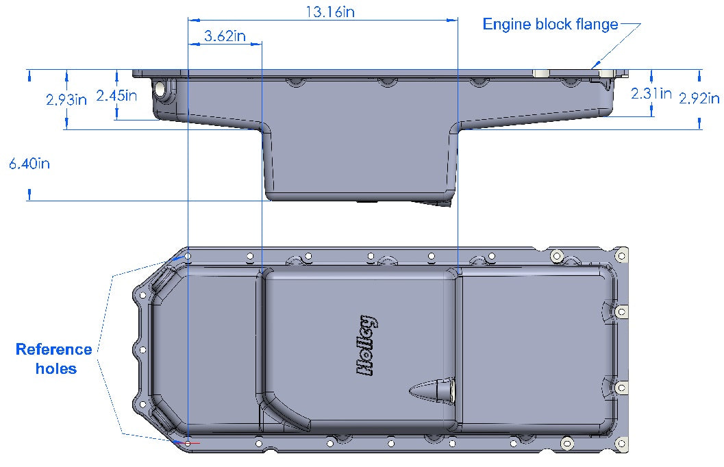 OIL PAN KIT,GEN III HEMI SWAP,MID-SUMP,NON-VVT,BLACK