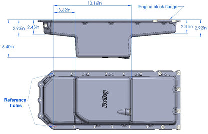 OIL PAN KIT,GEN III HEMI SWAP,MID-SUMP,NON-VVT,BLACK