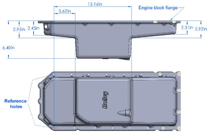 OIL PAN KIT,GEN III HEMI SWAP,MID-SUMP,VVT,BLACK