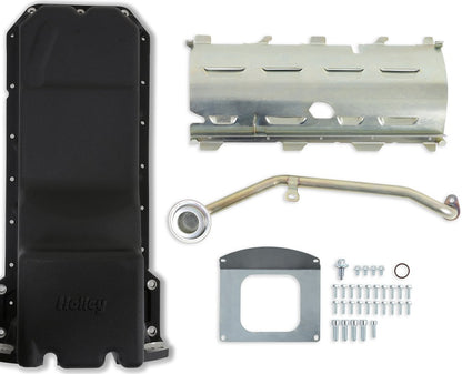 OIL PAN KIT,REAR-SUMP,GEN III HEMI HELLCAT,2015-UP 6.2L,BLACK