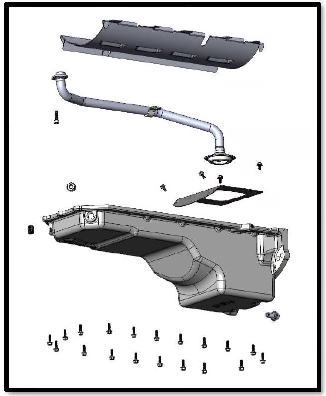 OIL PAN KIT,REAR-SUMP,NON-VVT,GEN III HEMI,5.7L,6.1L,NATURAL