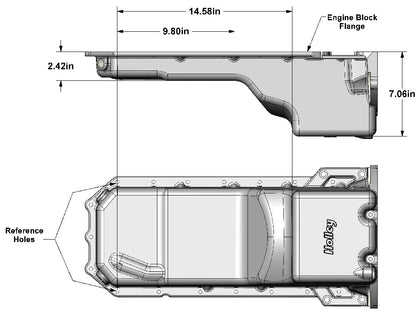 OIL PAN KIT,REAR-SUMP,VVT,GEN III HEMI,2009-UP 5.7L,6.4L,NATURAL