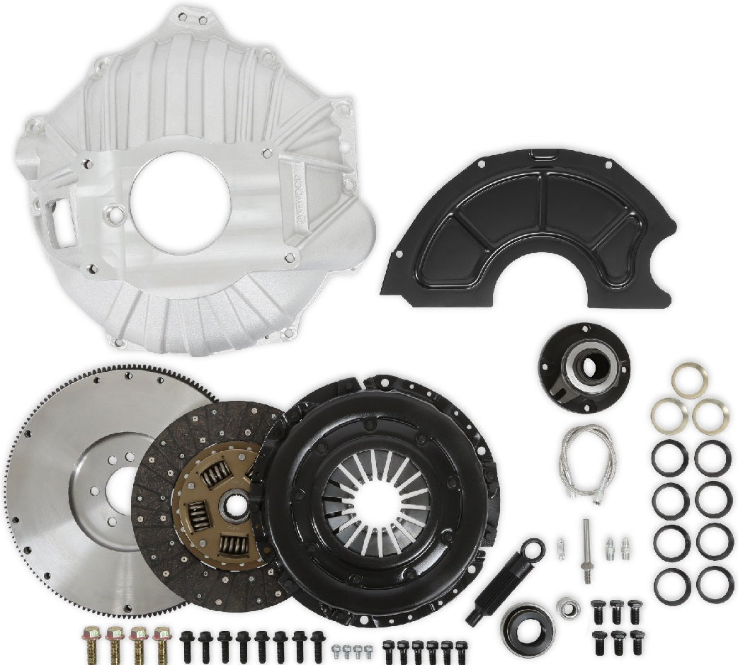 BELLHOUSING KIT,90-00 BBC,153T,26 SPLINE,EXT BALANCE>GM TKO/TKX