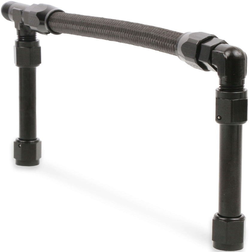 DUAL LINE,4150 ULTRA XP,BRAIDED,BLACK,9 3/4"C-C,-6AN INLET