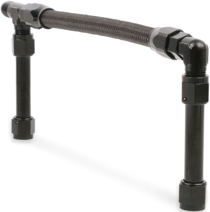 DUAL LINE,4150 ULTRA XP,BRAIDED,BLACK,9 3/4"C-C,-6AN INLET