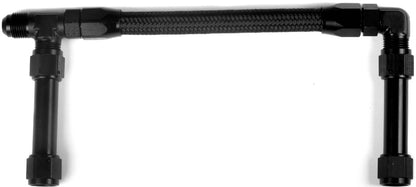 DUAL LINE,4150 ULTRA XP,BRAIDED,BLACK,9 3/4"C-C,-8AN INLET