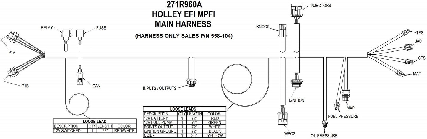 MPFI HP EFI ECU & HARNESS KIT,V8,BOSCH