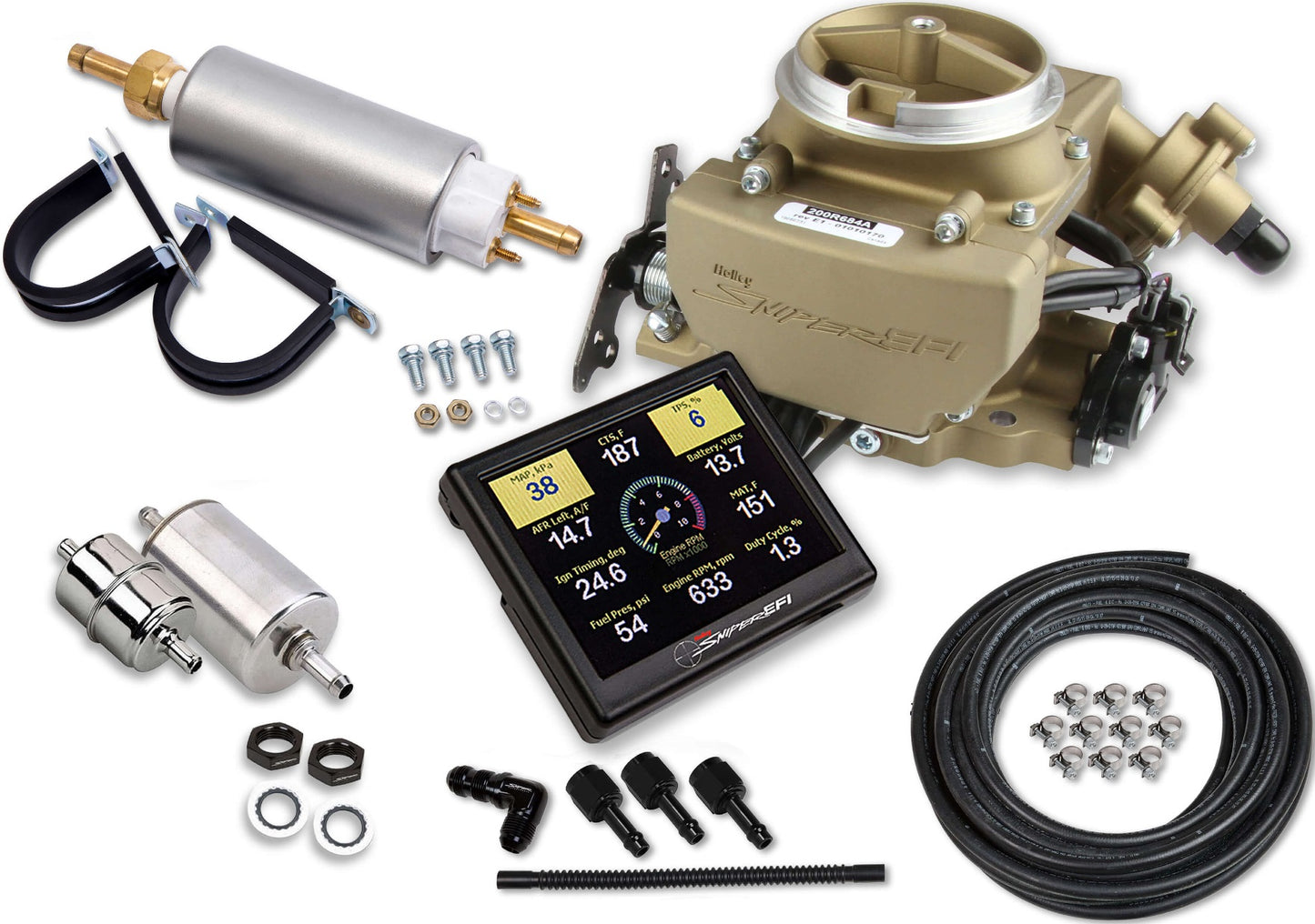 SNIPER EFI KIT,2GC LARGE BORE,74-78,GOLD