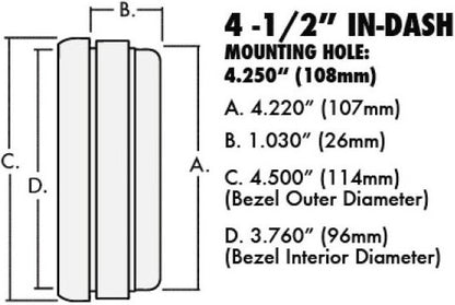 TACHOMETER,4 1/2,BLACK,10,000 RPM