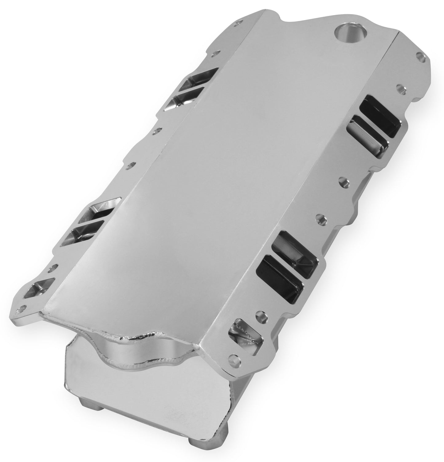 INTAKE MANIFOLD,SBC,4150 X 2,FAB,SILVER